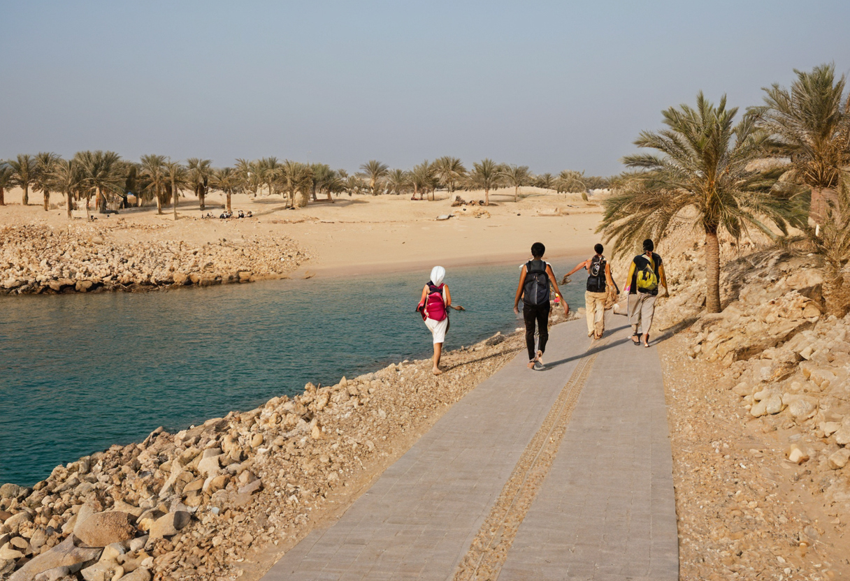 Travel planning visual for The lowest displayed rate may not be the lowest total cost on Al Marjan Island